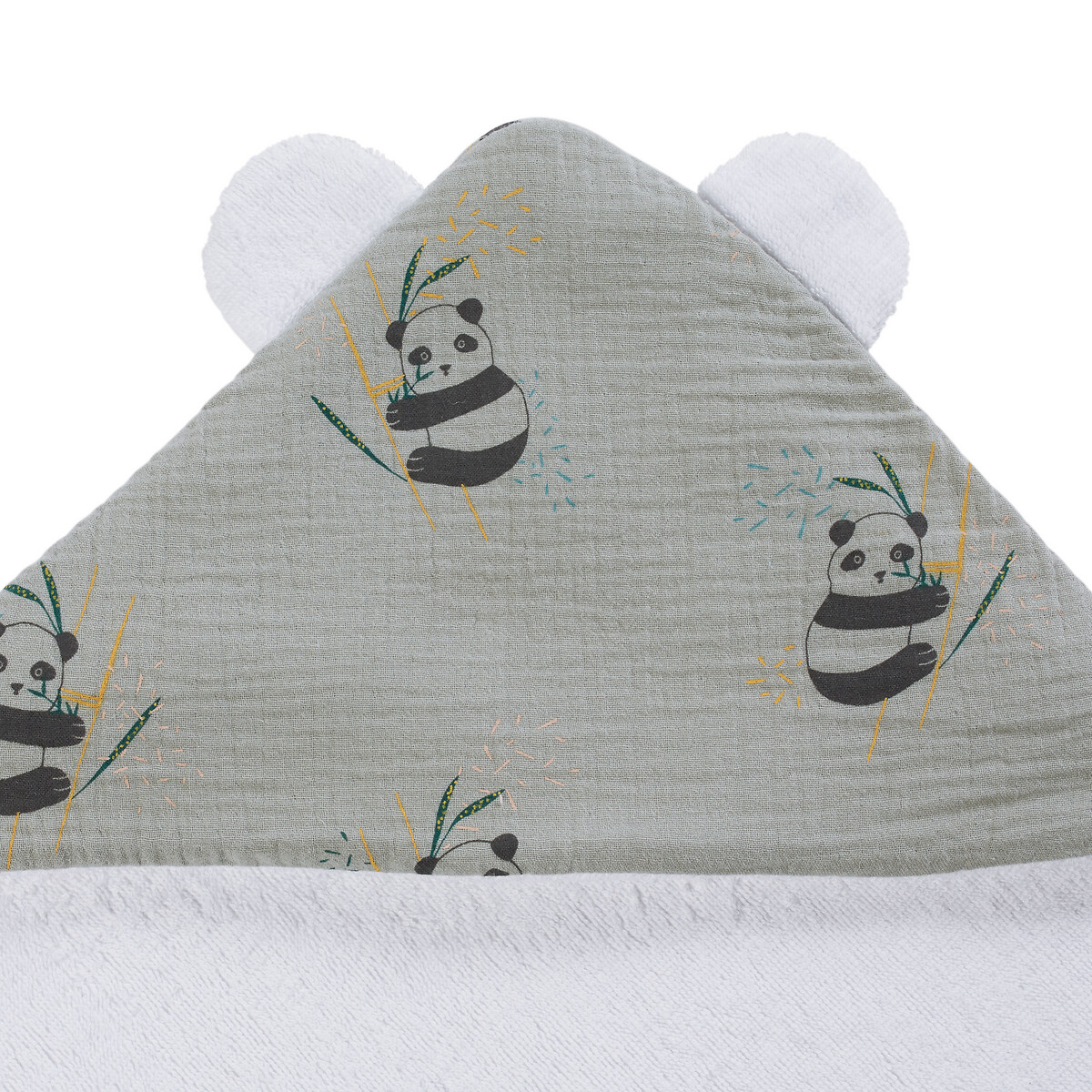 Cape De Bain Bebe Gaze De Coton Victor Vert De Gris La Redoute Interieurs La Redoute