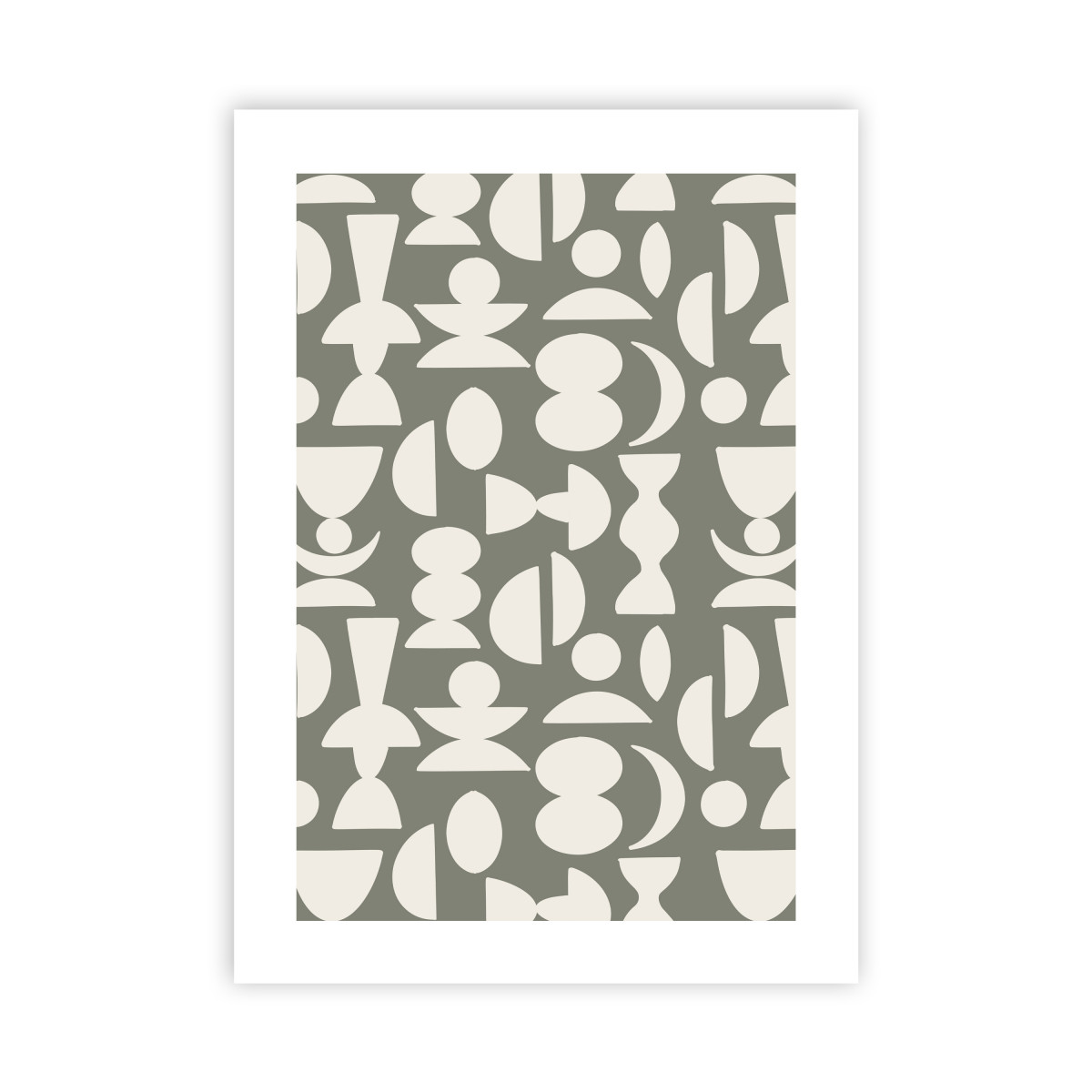 Affiche papier imprimé géométrique sans cadre LUNE DARK, FUTURE HOME