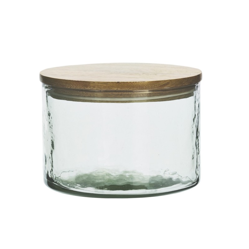 Bocal de cuisine verre bois artisanal, MADAM STOLTZ