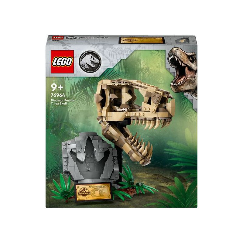 Les fossiles de dinosaures : le crâne du t. rex Lego