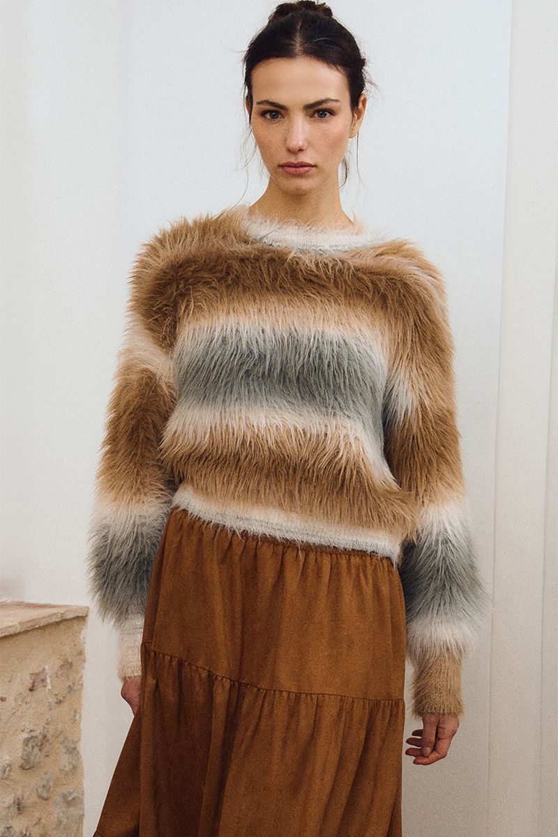 Pull rayé, duveteux, MOLLY BRACKEN