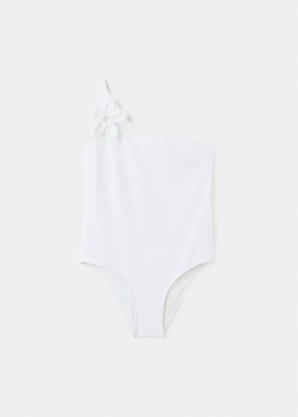 Maillot de bain asymétrique à fleurs en relief, MANGO KIDS