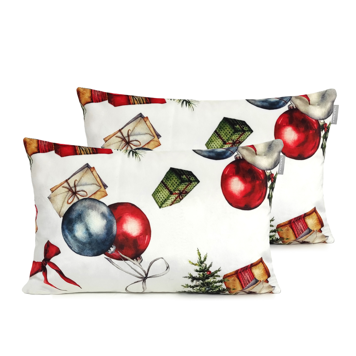 Lot de 2 housses de coussin en velour de NOËL PRESENTS, NAF NAF HOME