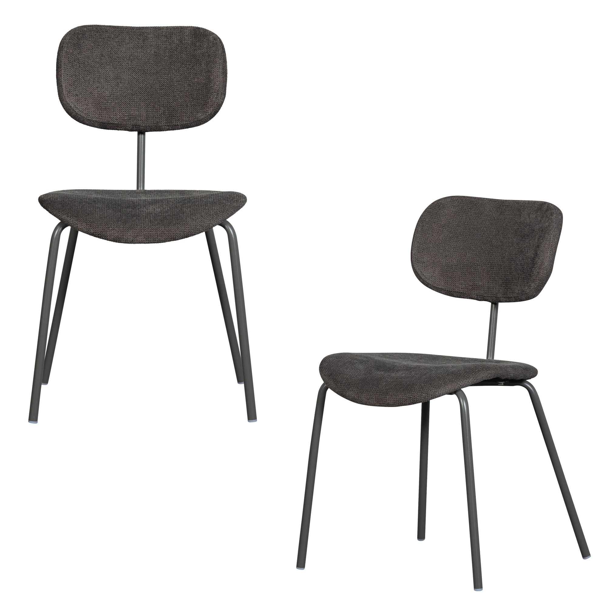 Lot de 2 chaises de table en polyester LINK, WOOOD