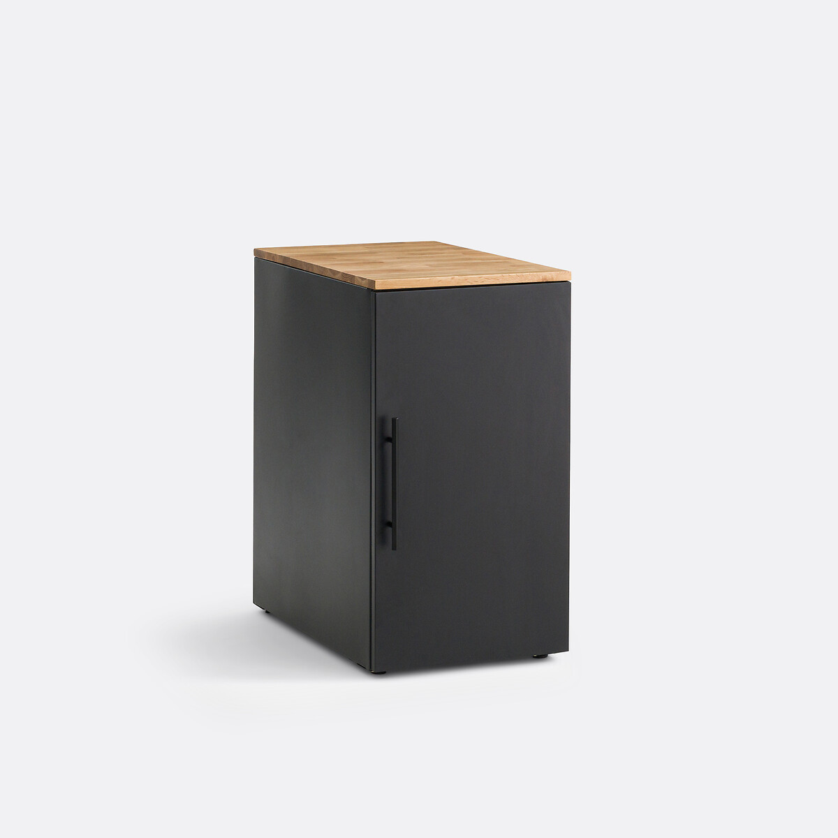 Hiba Oak & Metal 1-Door Desk Cupboard Unit, LA REDOUTE INTERIEURS