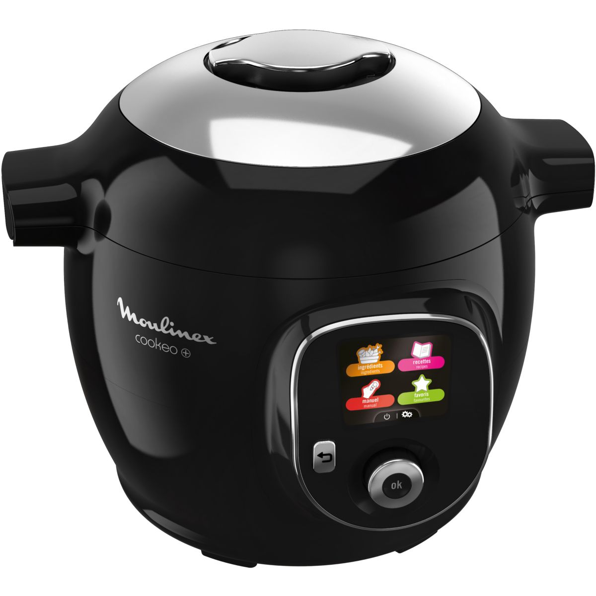 Cookeo CE85B8F0 Cookeo+ STD Noir - 6L (jusqu'à 6 personnes) - 6 mode de cuisson - 180 recettes, MOULINEX