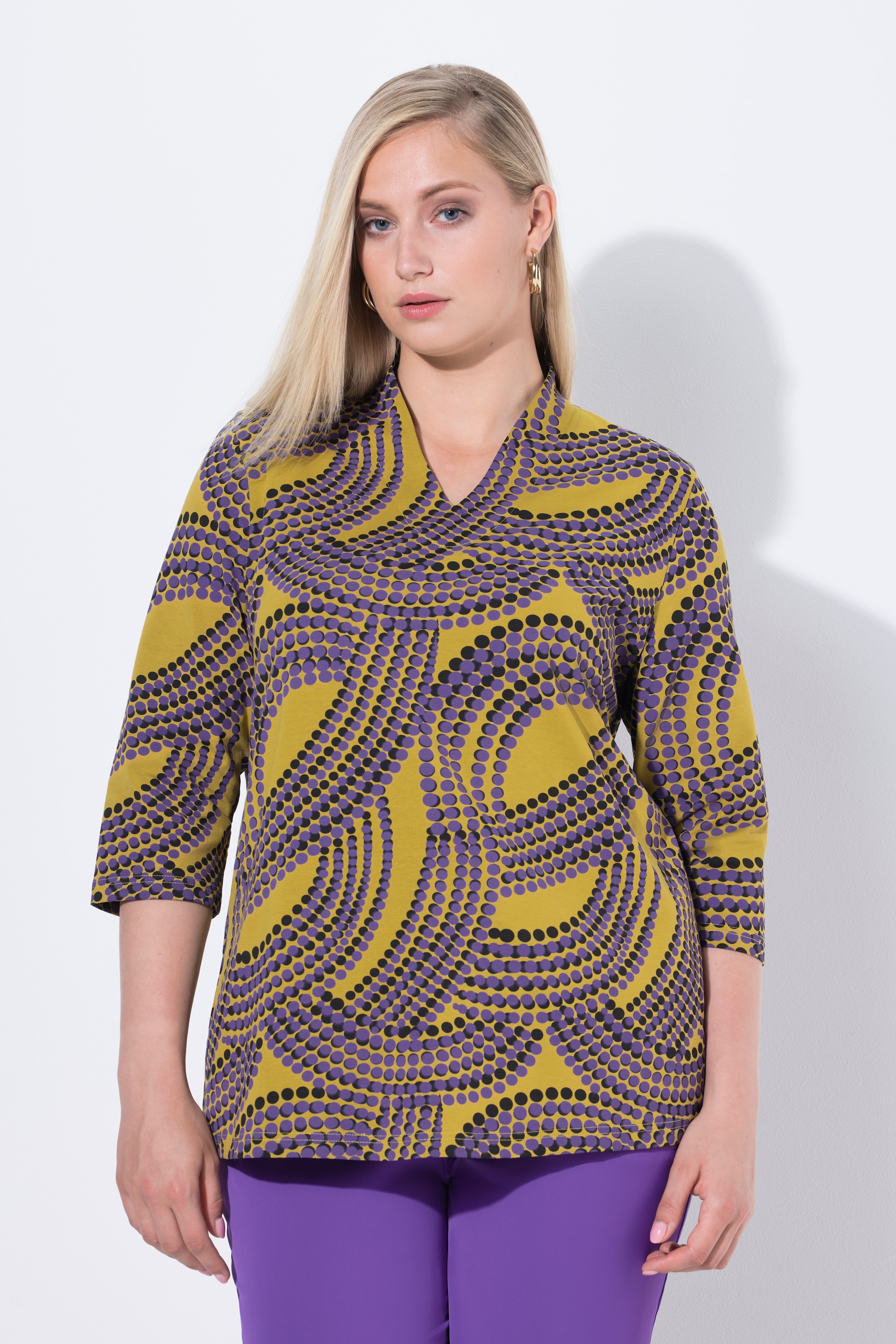 T-shirt à col jabot, ULLA POPKEN
