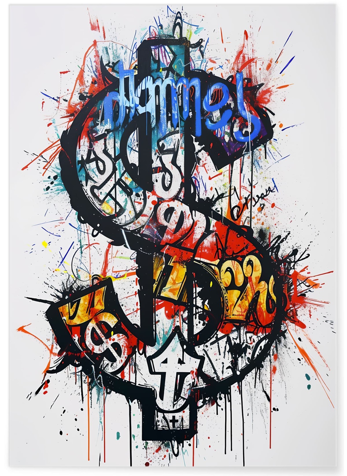Affiche Dollar Graffiti Pop Art, L'AFFICHERIE
