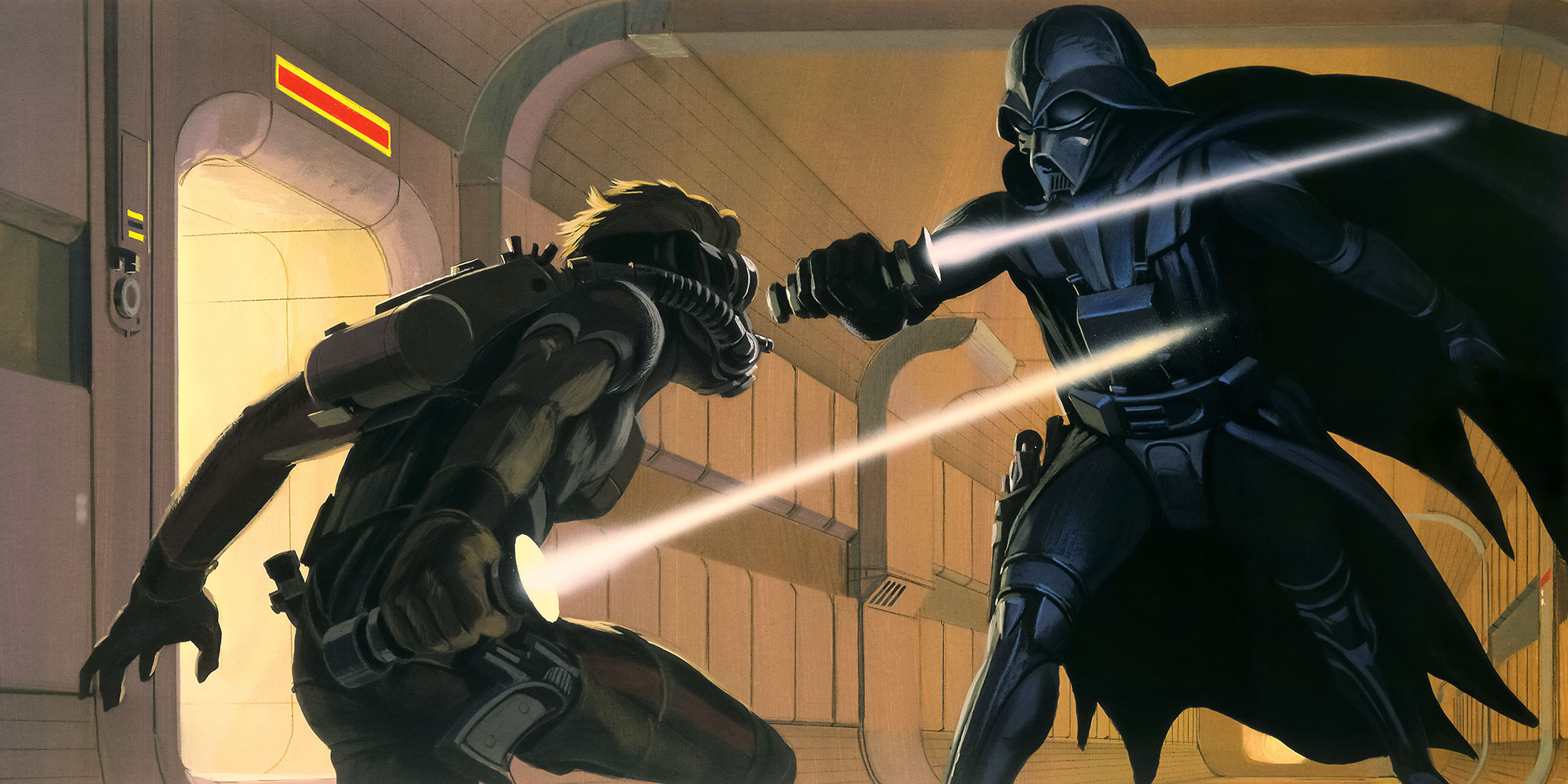 Papier peint Komar - Star Wars Classic RMQ Vader vs Luke - 500 x 250 cm, HEXOA