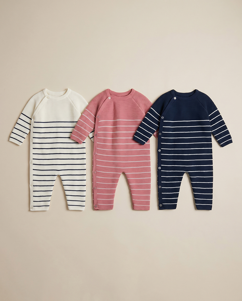 Combinaison bébé marinière, LA MANUFACTURE DE LAYETTE