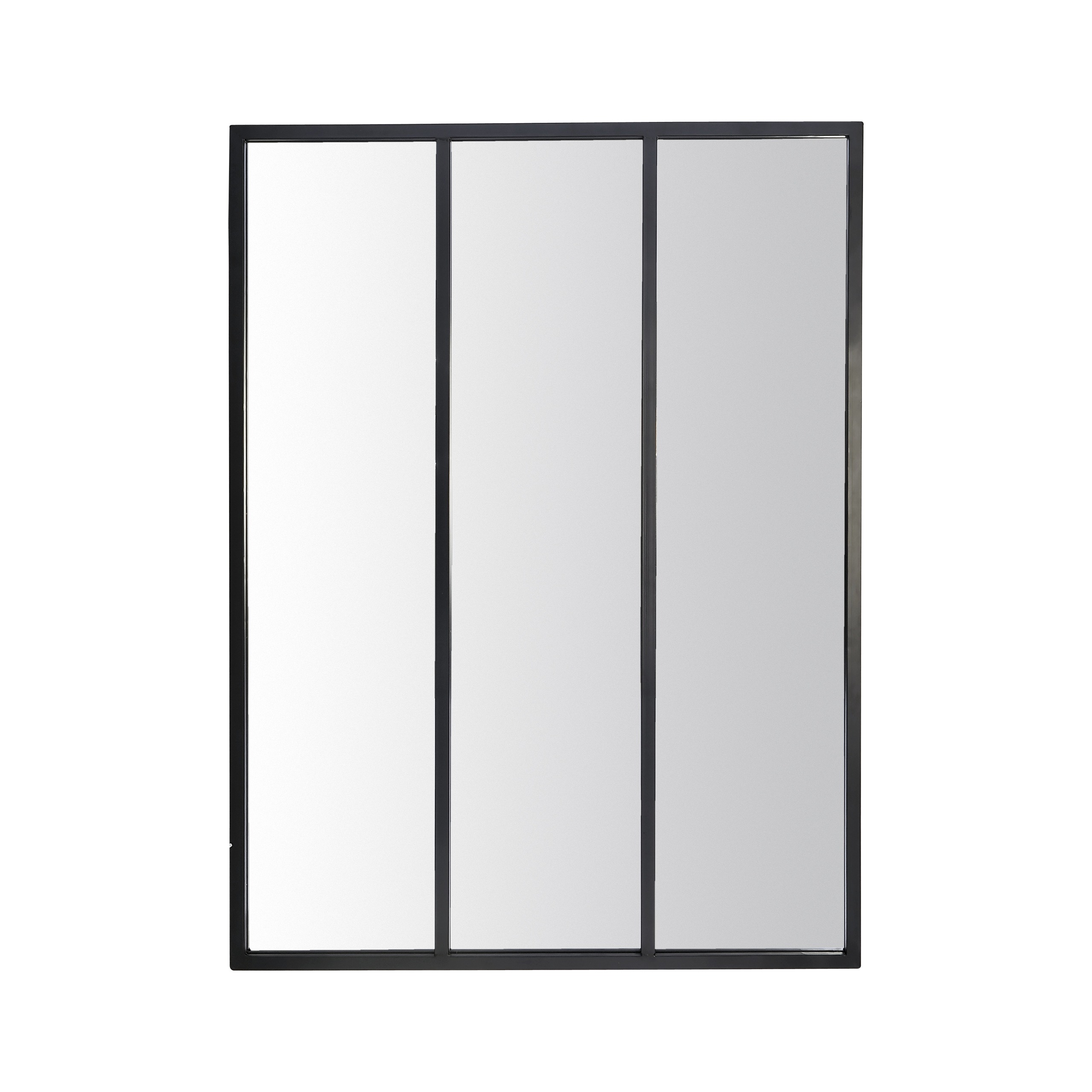 Miroir industriel 3 bandes métal 90x120cm, EMDE