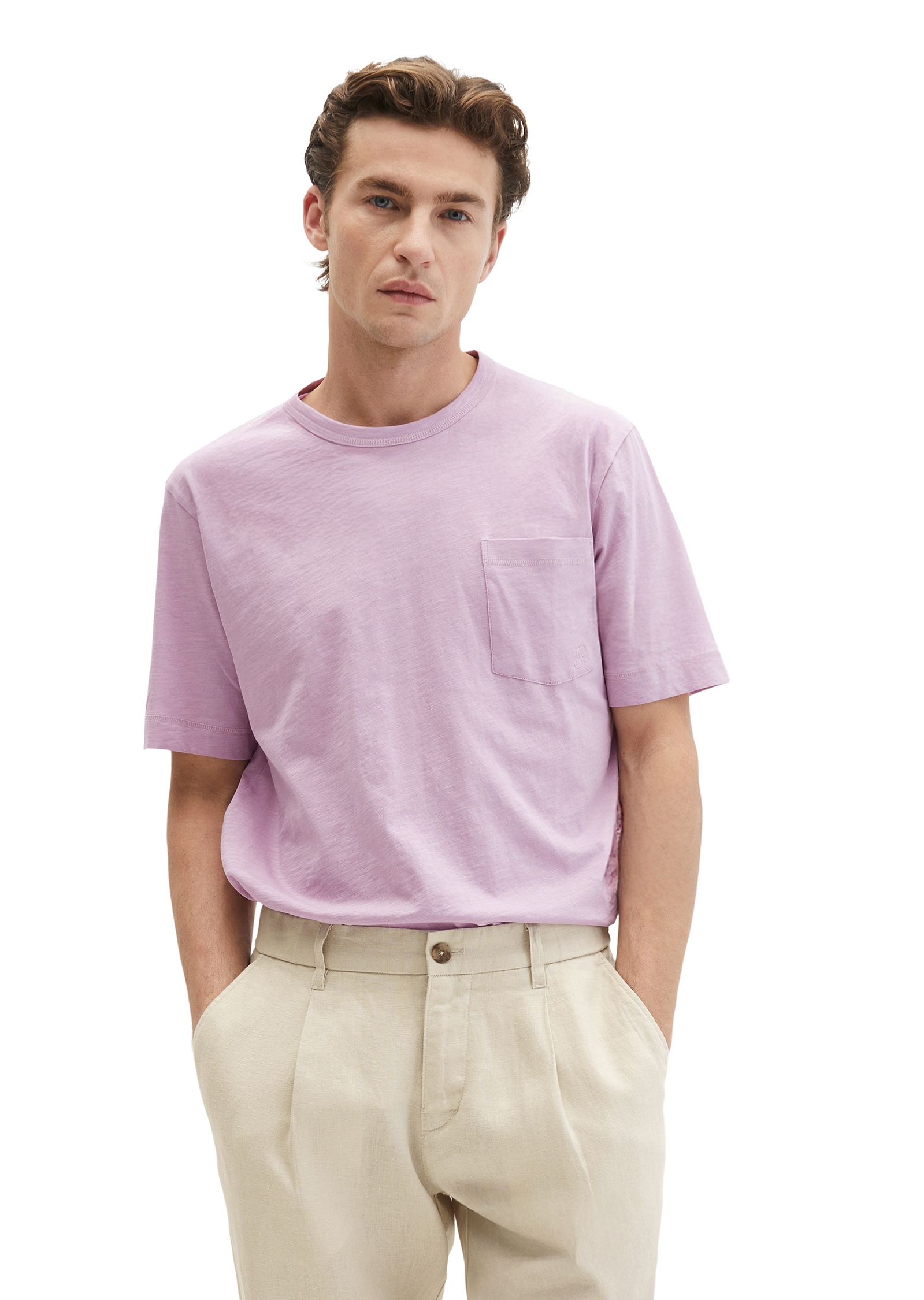 T-shirt coupe classique en jersey slub doux, MARC O'POLO