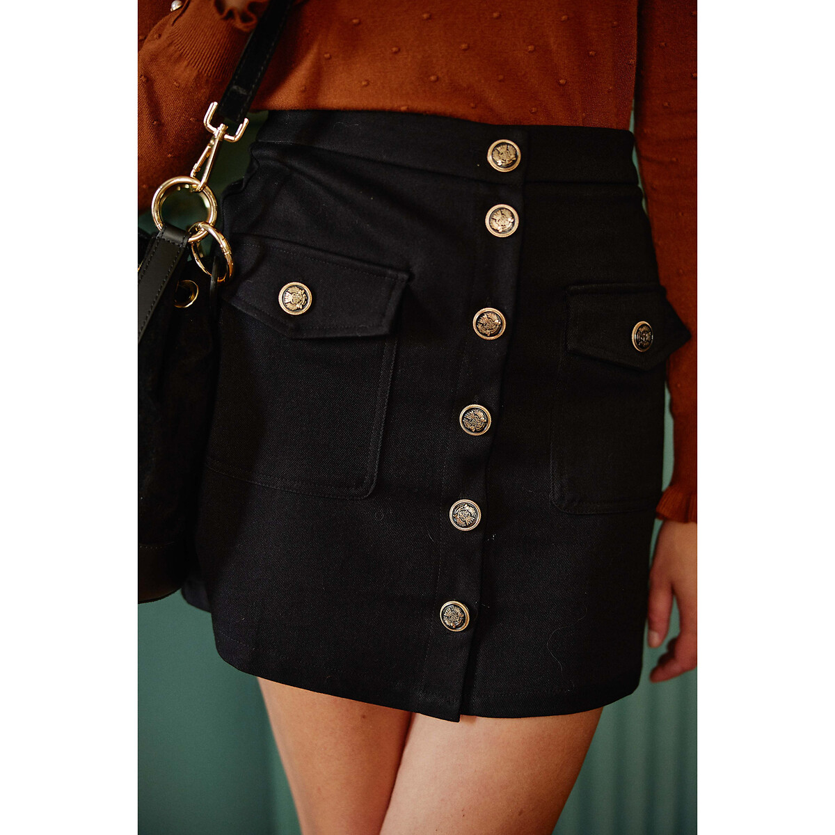Quinan Velvet Mini Skirt