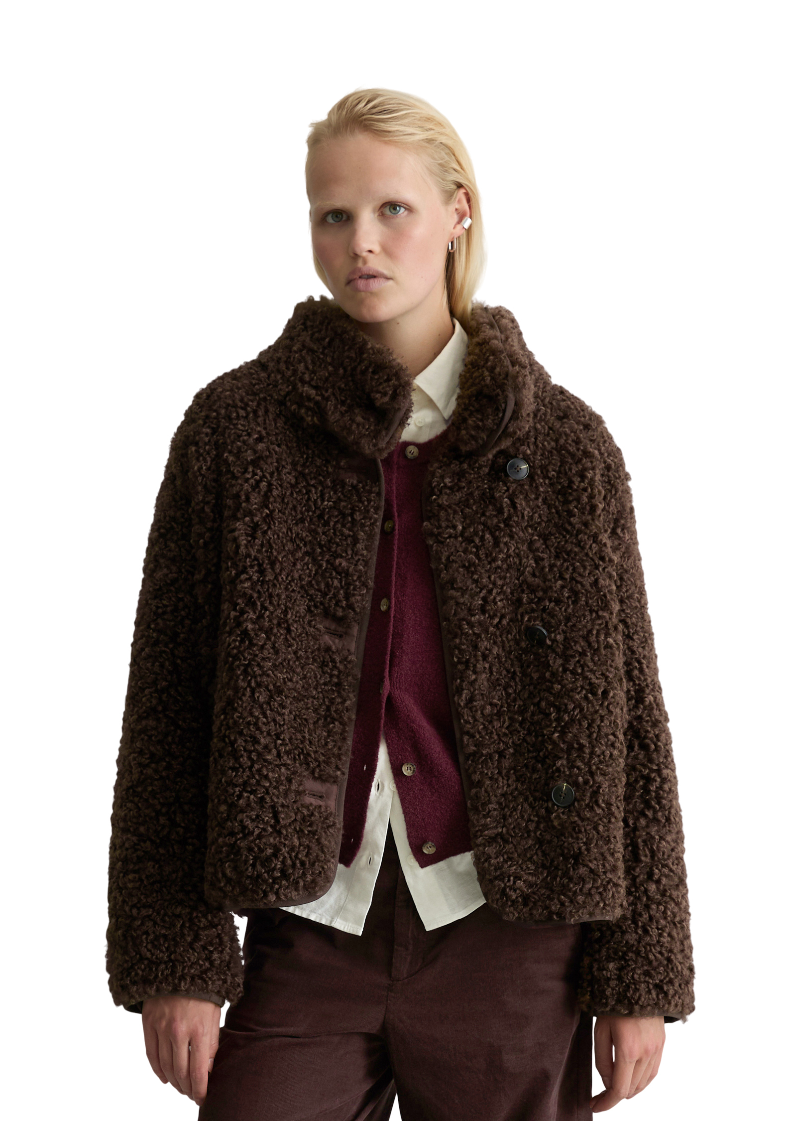 Veste en peluche, coupe standard en peluche Curly toute douce, MARC O’POLO DENIM