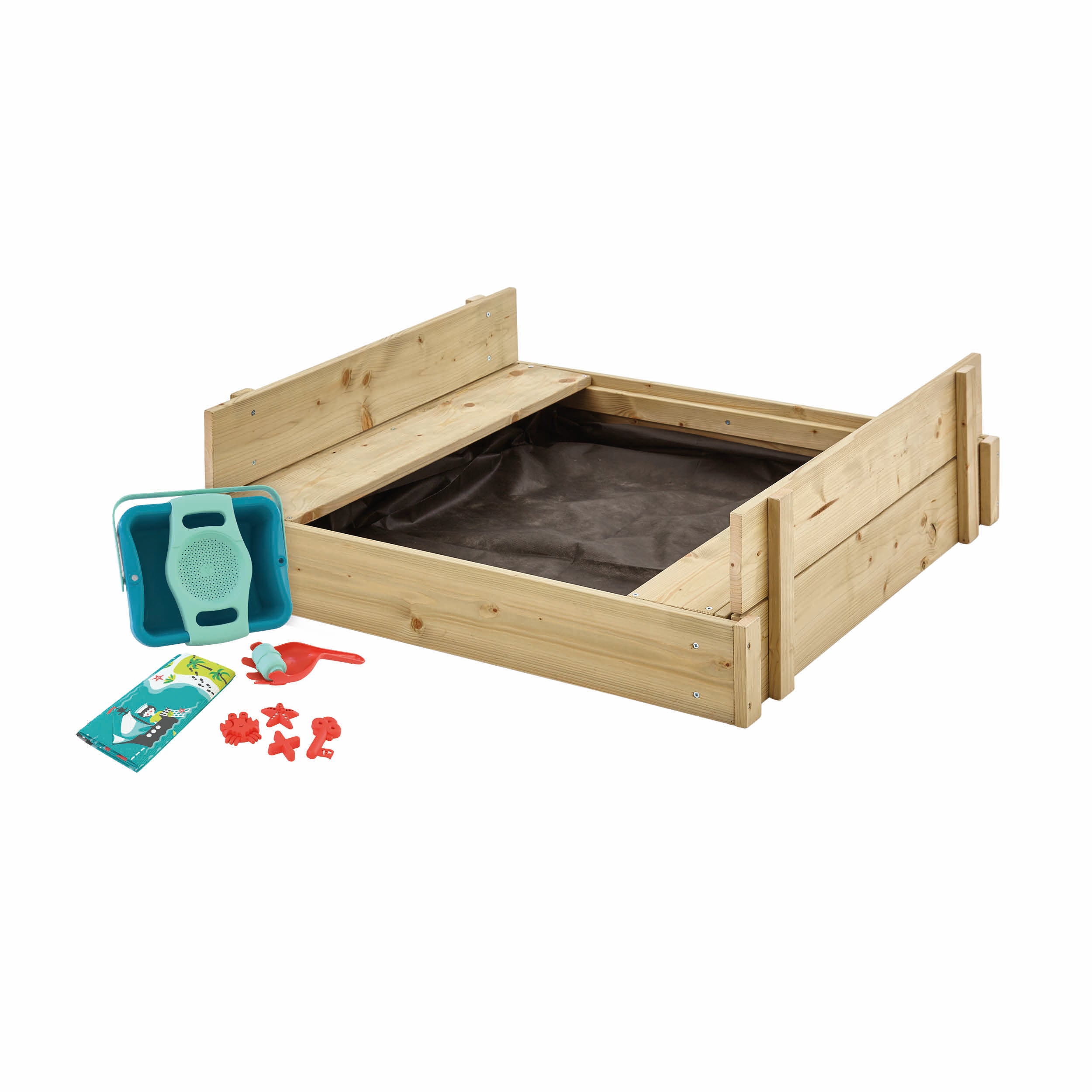 Bac à sable avec bancs et kit accessoires EXPLORATEUR, TP TOYS