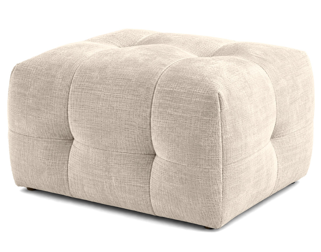 Pouf en velours texturé, DIANE, BEST MOBILIER