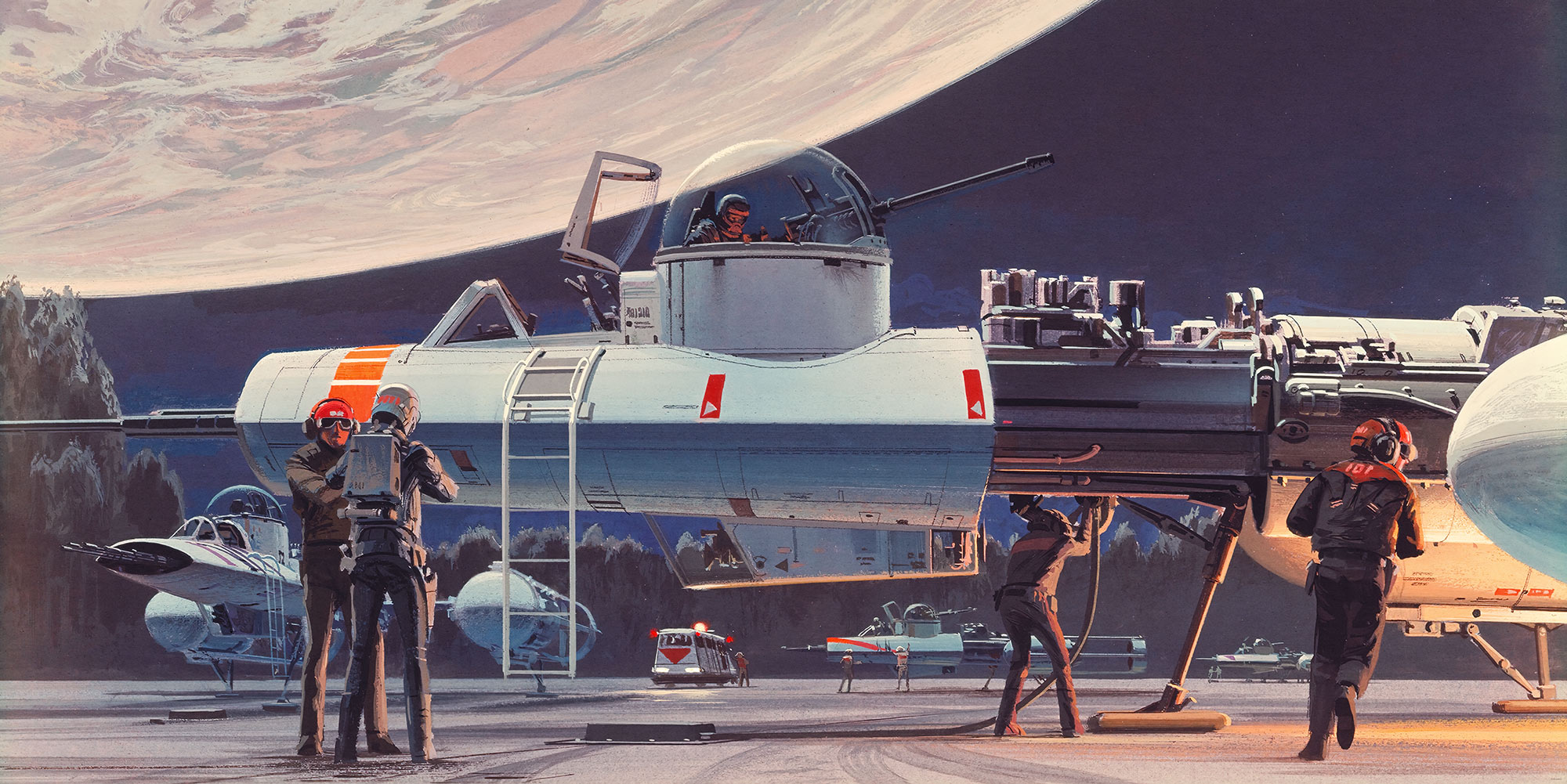 Papier peint Komar - Star Wars Classic RMQ Yavin Hangar - 500 x 250 cm, HEXOA