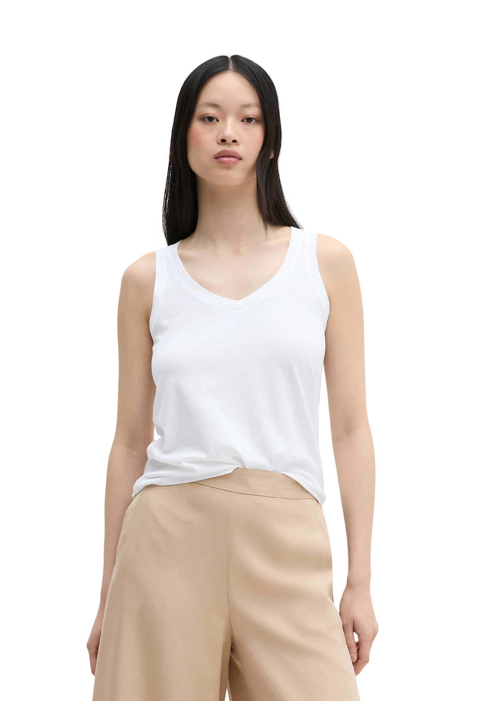 T-shirt sans manches regular en coton organique, MARC O'POLO