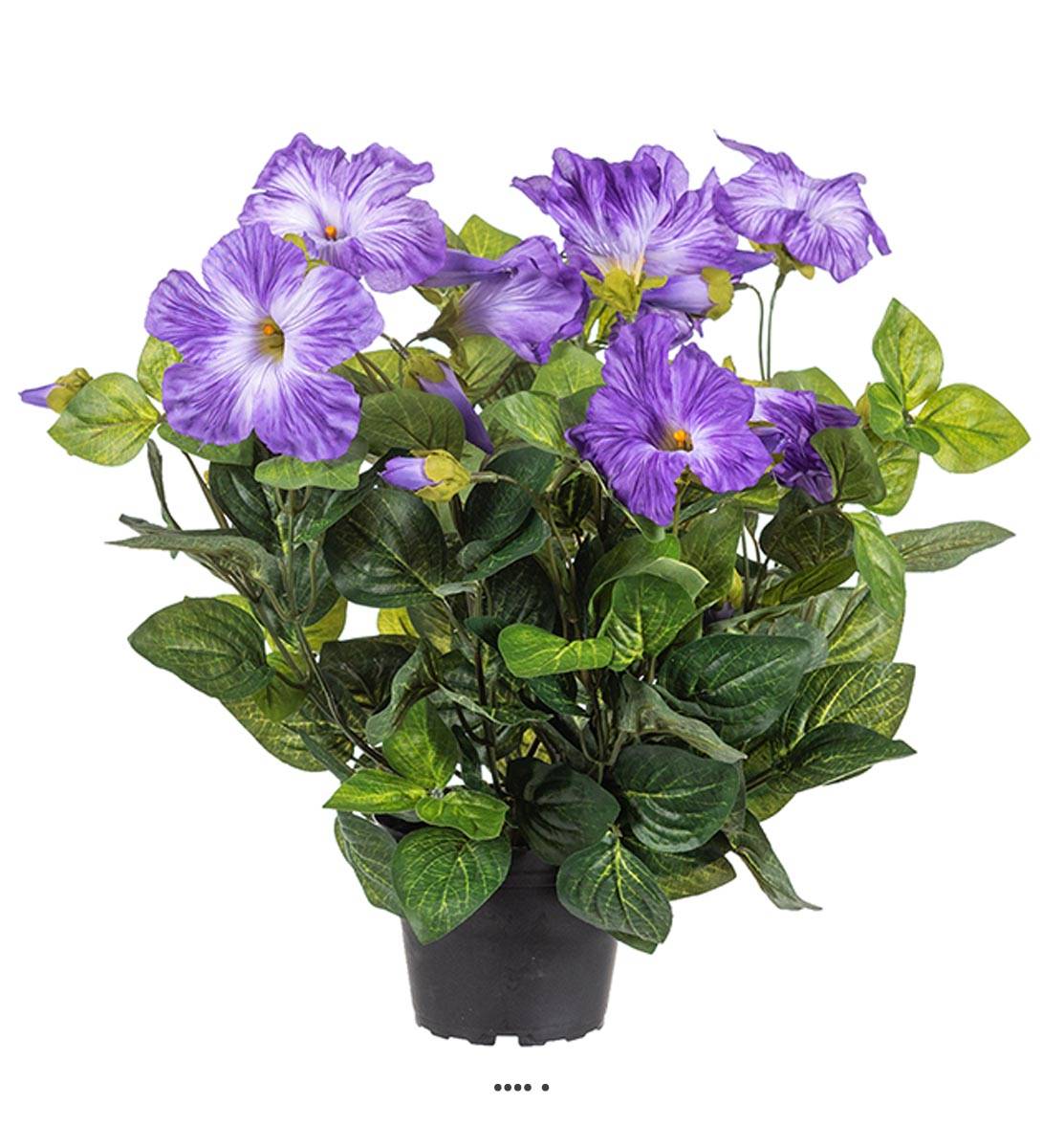 Petunia artificiel Violet en pot H 38 cm, ARTIFICIELLES