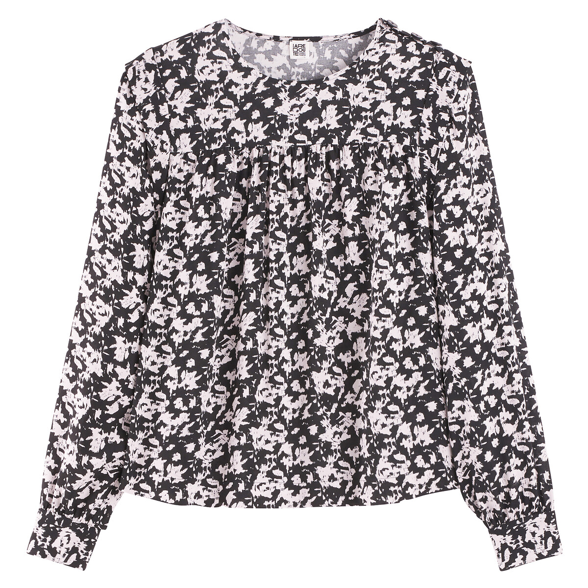 Graphic Print Shirt with Crew Neck, LA REDOUTE COLLECTIONS