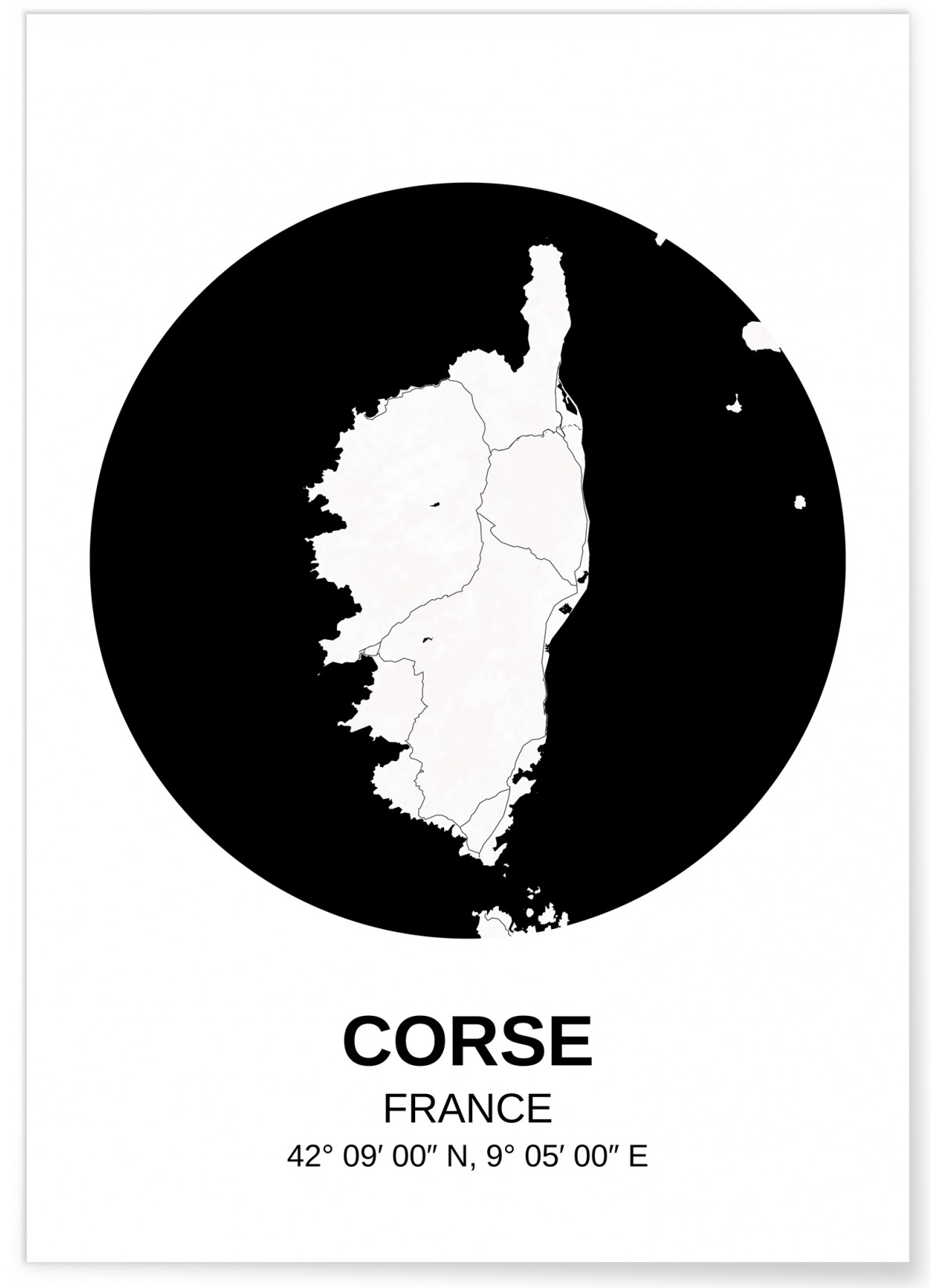 Affiche Carte Corse, L'AFFICHERIE