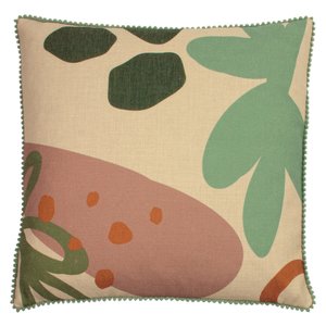 Abstract Geometric Floral Filled Cushion 45x45cm