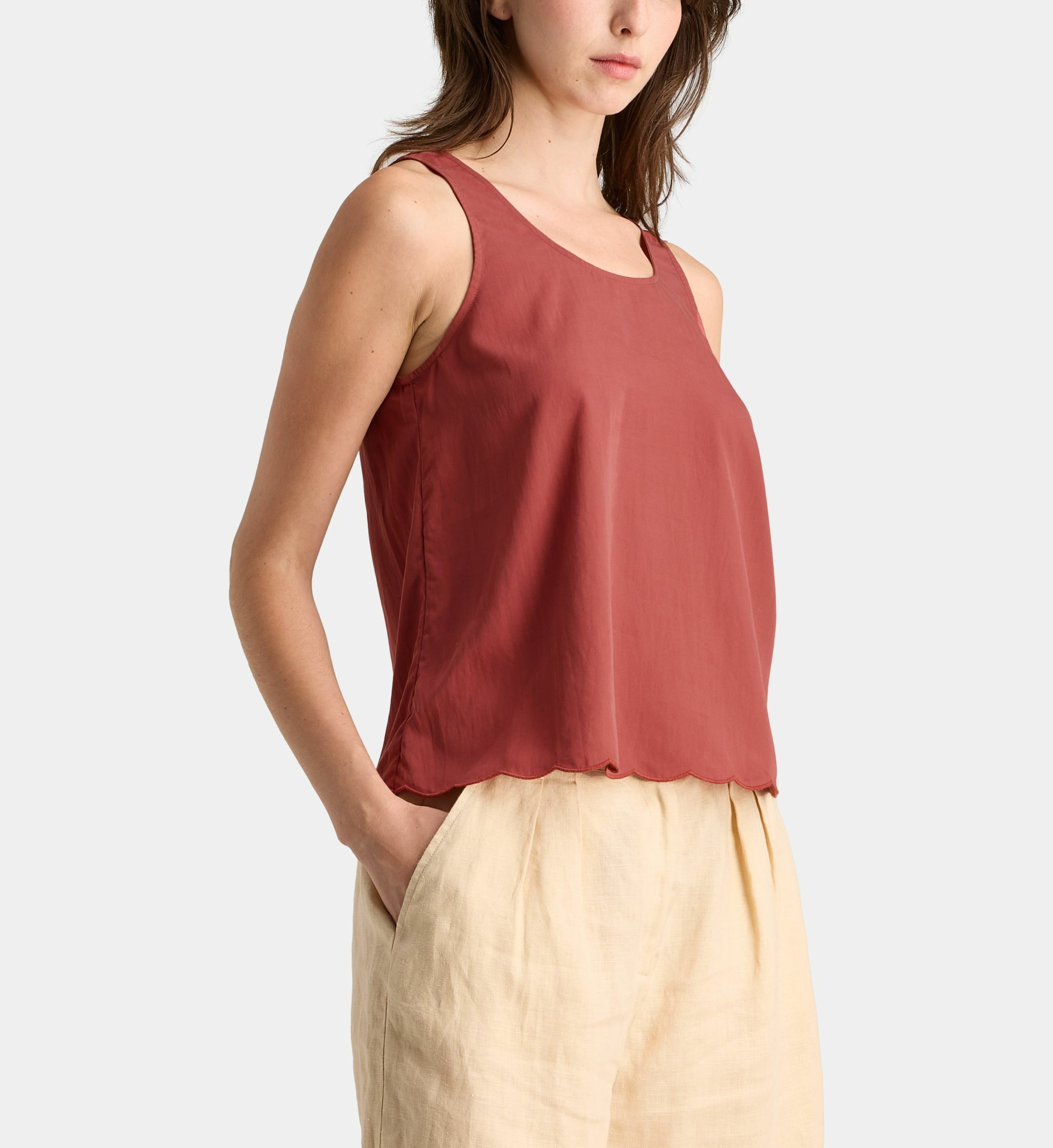 Top fluide façon lingerie lumos sans manches, JODHPUR