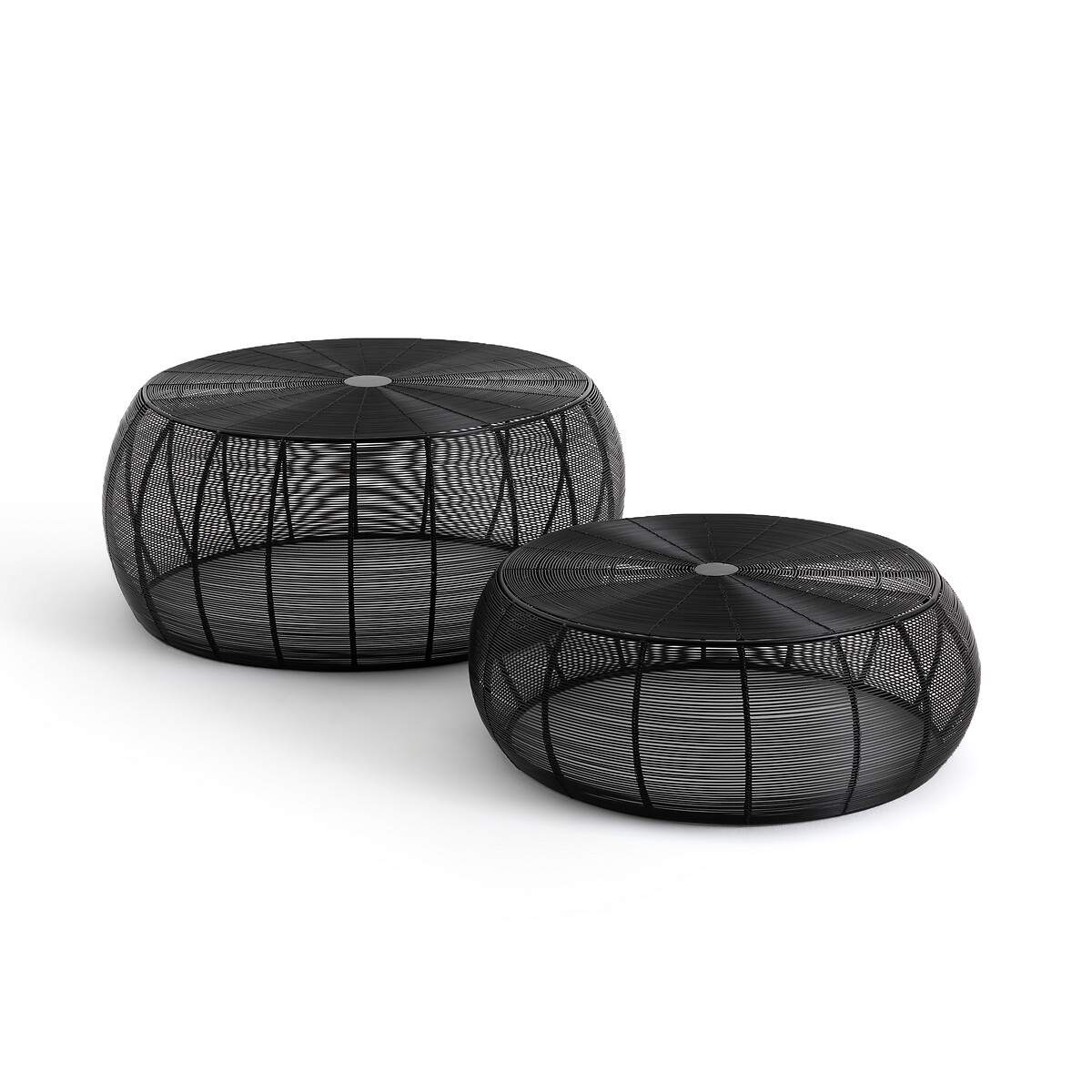Set of 2 Bangor Wired Steel Round Coffee Tables
