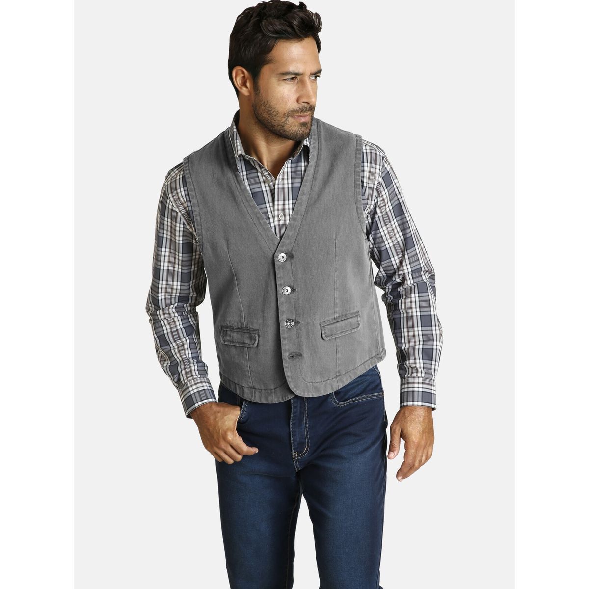 Gilet sans manche deals gris homme