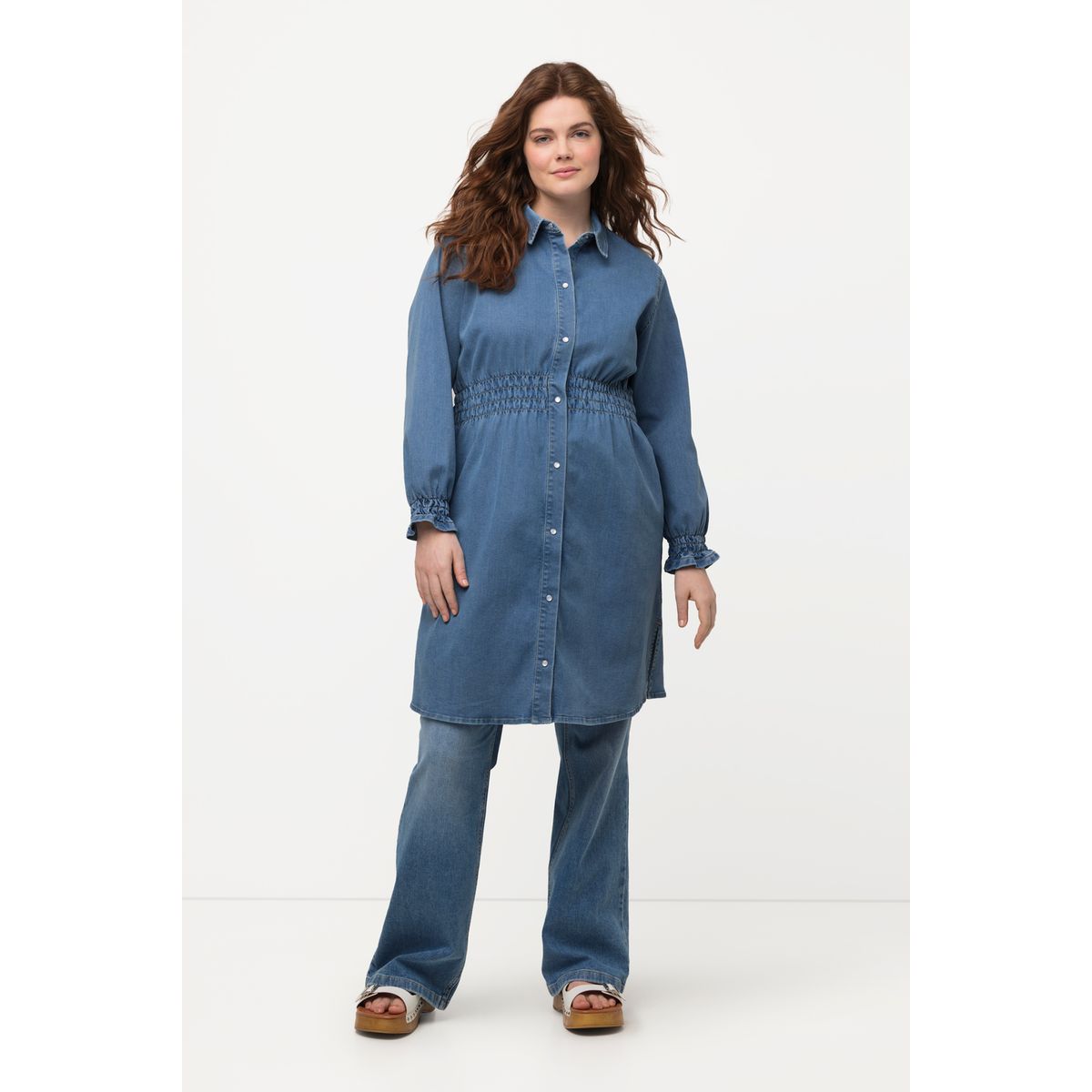 Veste en jean hotsell longue grande taille