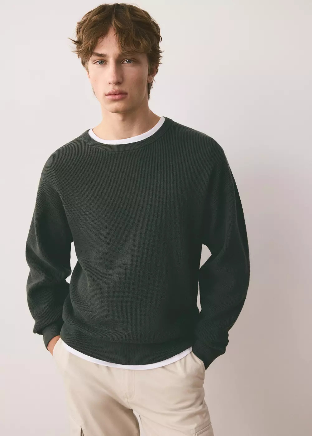 T-shirt en jersey de coton maille fine, MANGO TEEN