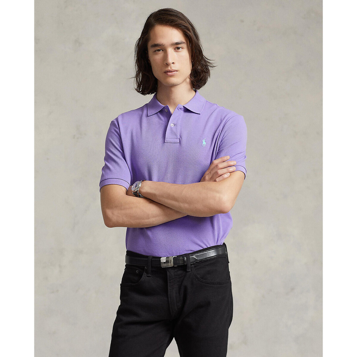 Slim-fit polo van piqué katoen, POLO RALPH LAUREN