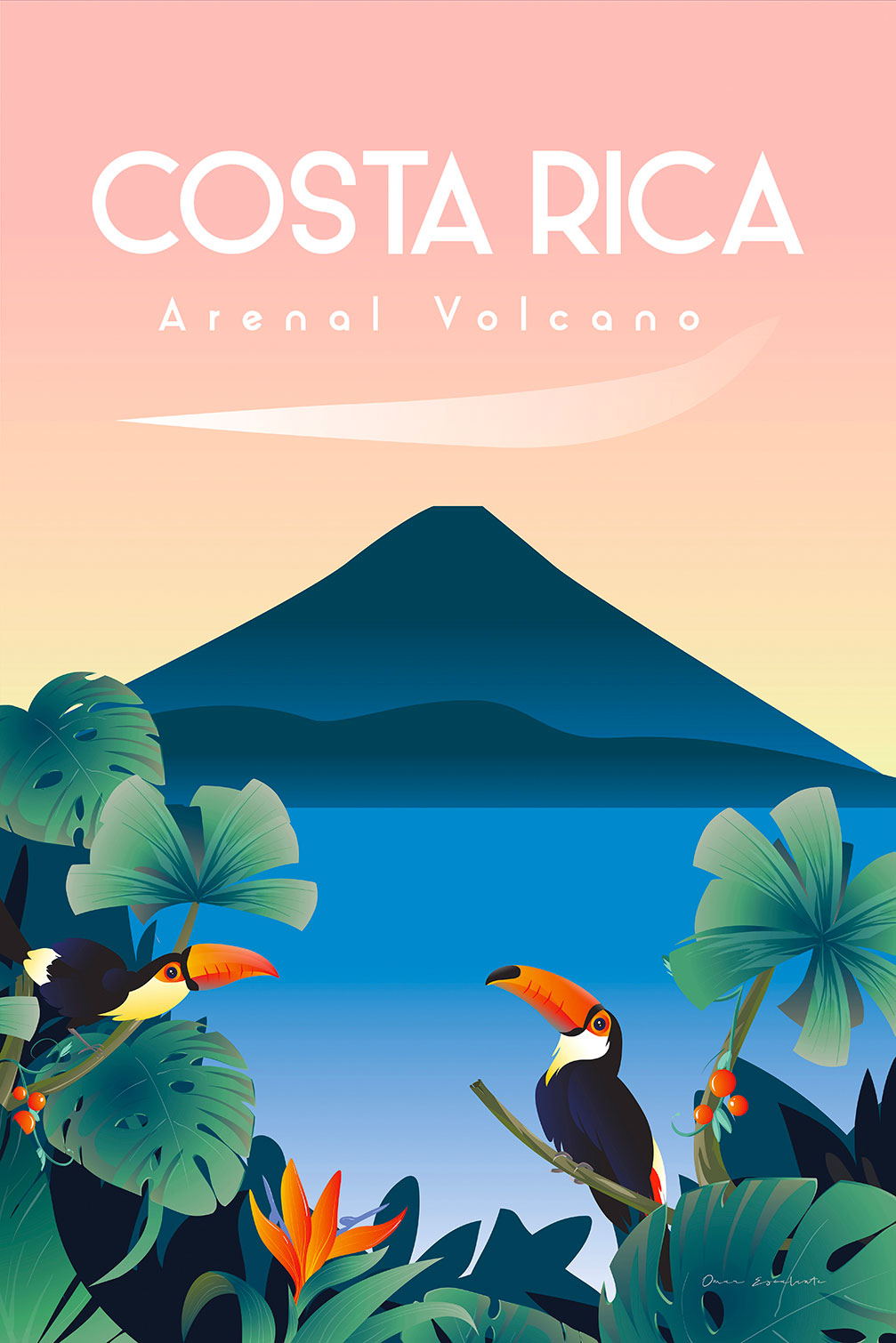 Tableau voyage Volcan du Costa Rico, HEXOA