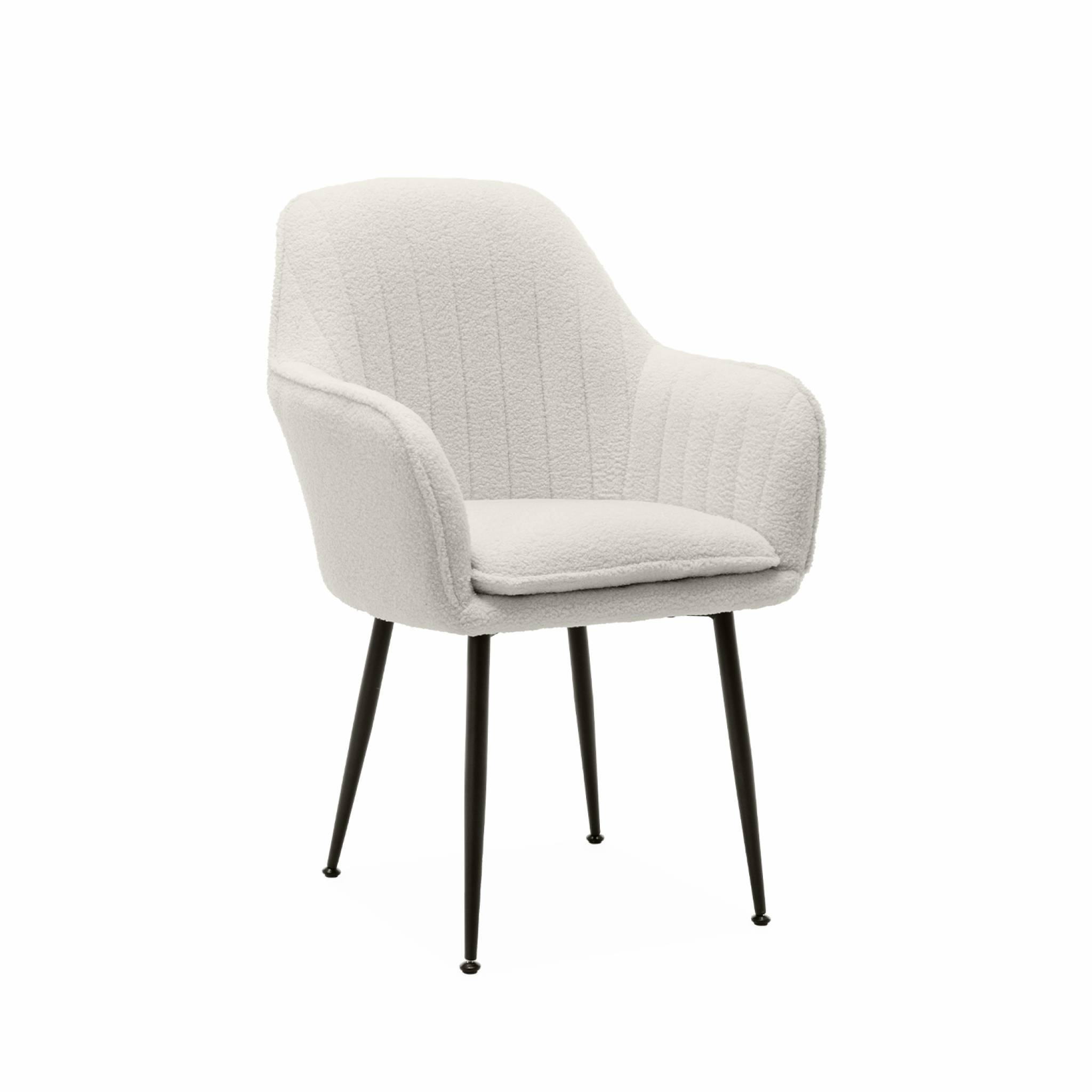 Fauteuil métal et bouclette SHELLA, SWEEEK