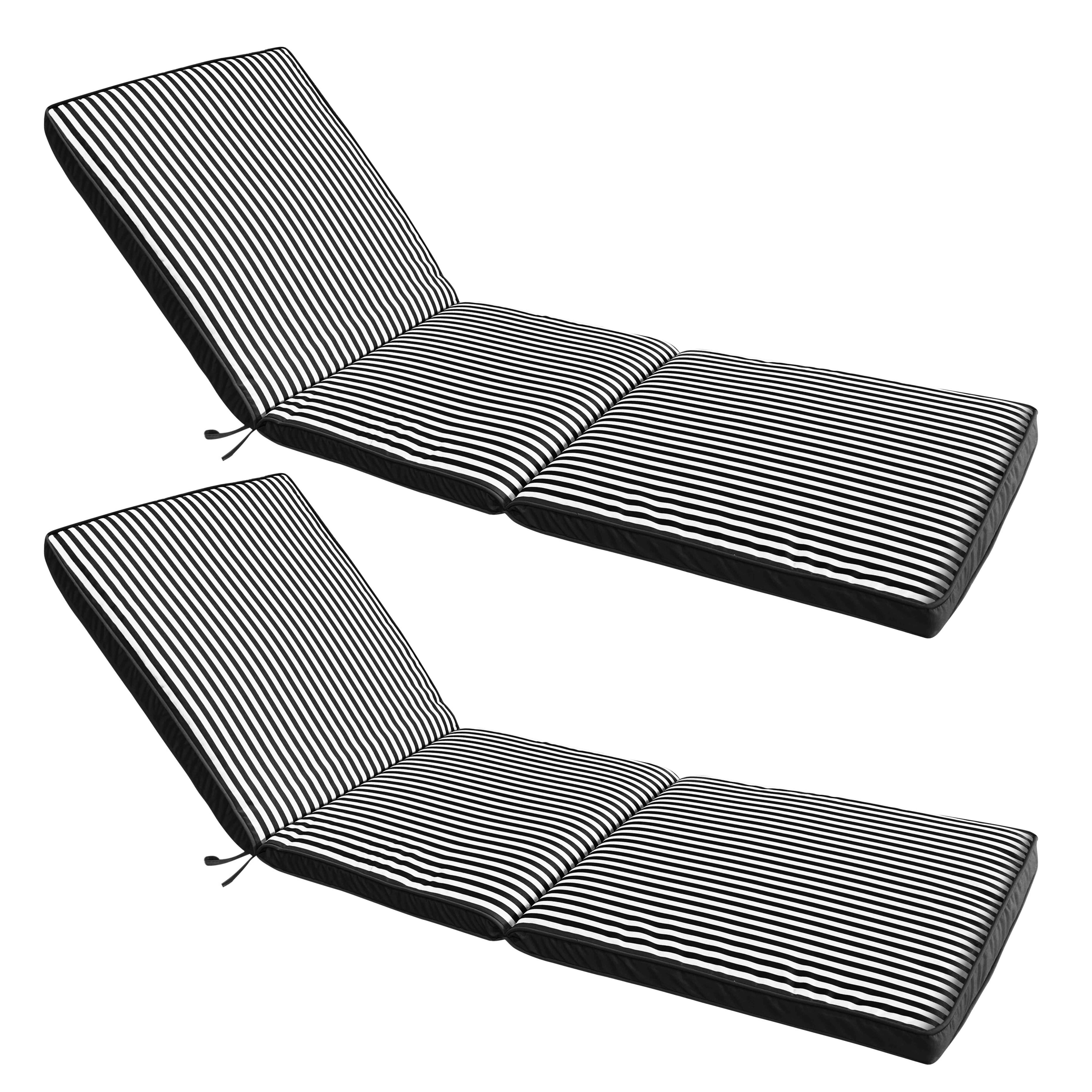 Lot de 2 coussins extérieurs pour bain de soleil 186 x 53 cm, TIKAL, OVIALA