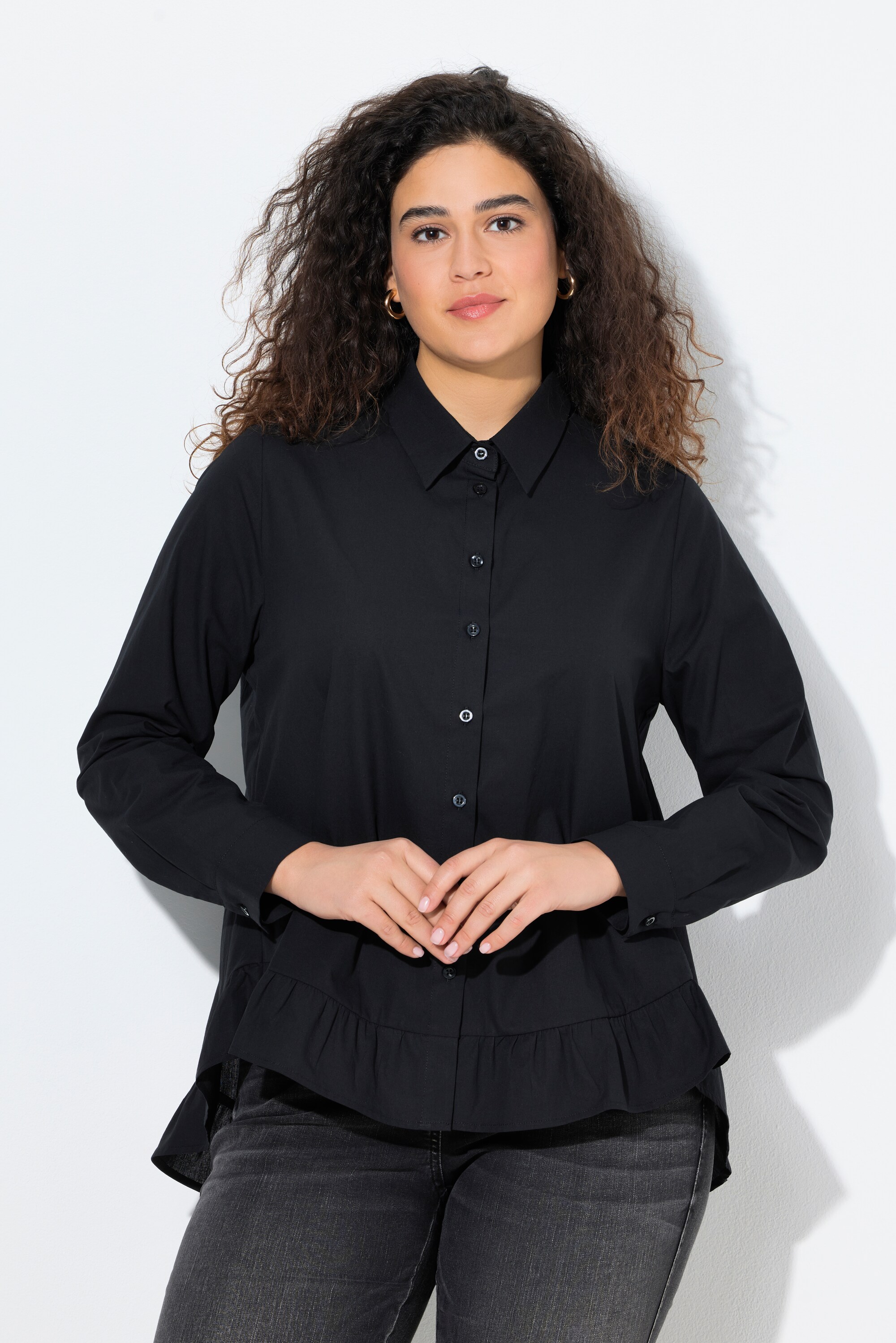 Chemisier évasé à col chemise et manches, ULLA POPKEN
