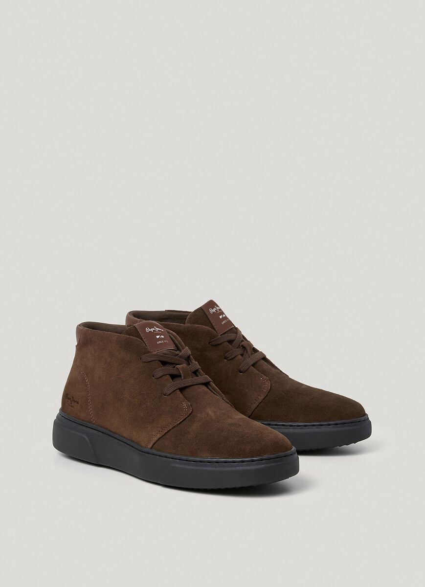 Bottines à lacets en cuir suédé COLINS DESERT, PEPE JEANS