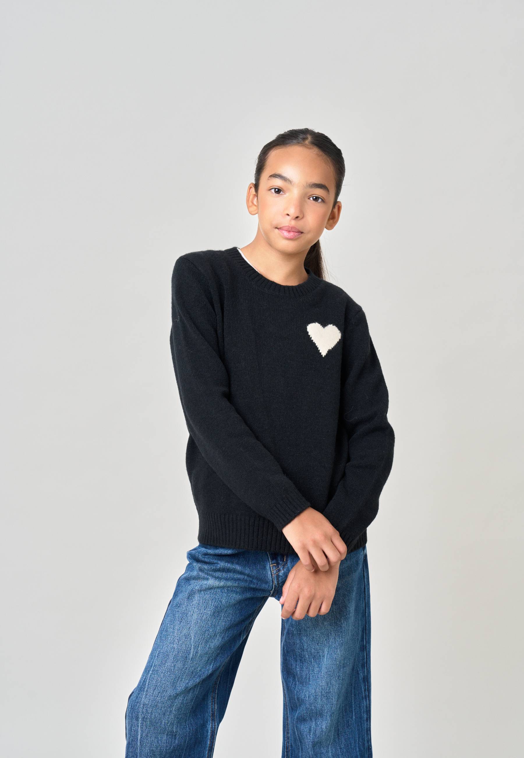 Pull fille motif cœur ADONIS, DEELUXE