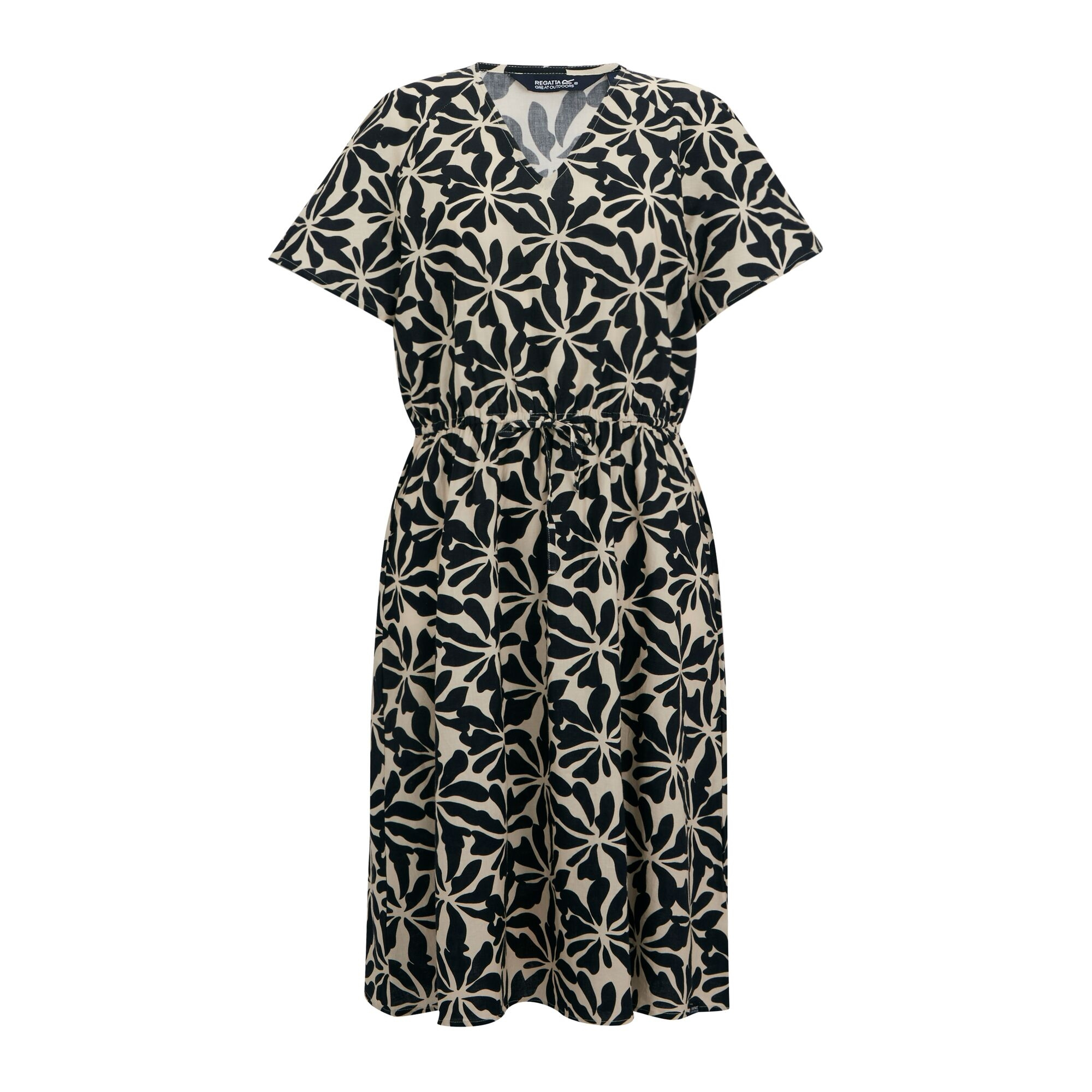 Robe mi-longue motif/style floral abstrait ELONA, REGATTA
