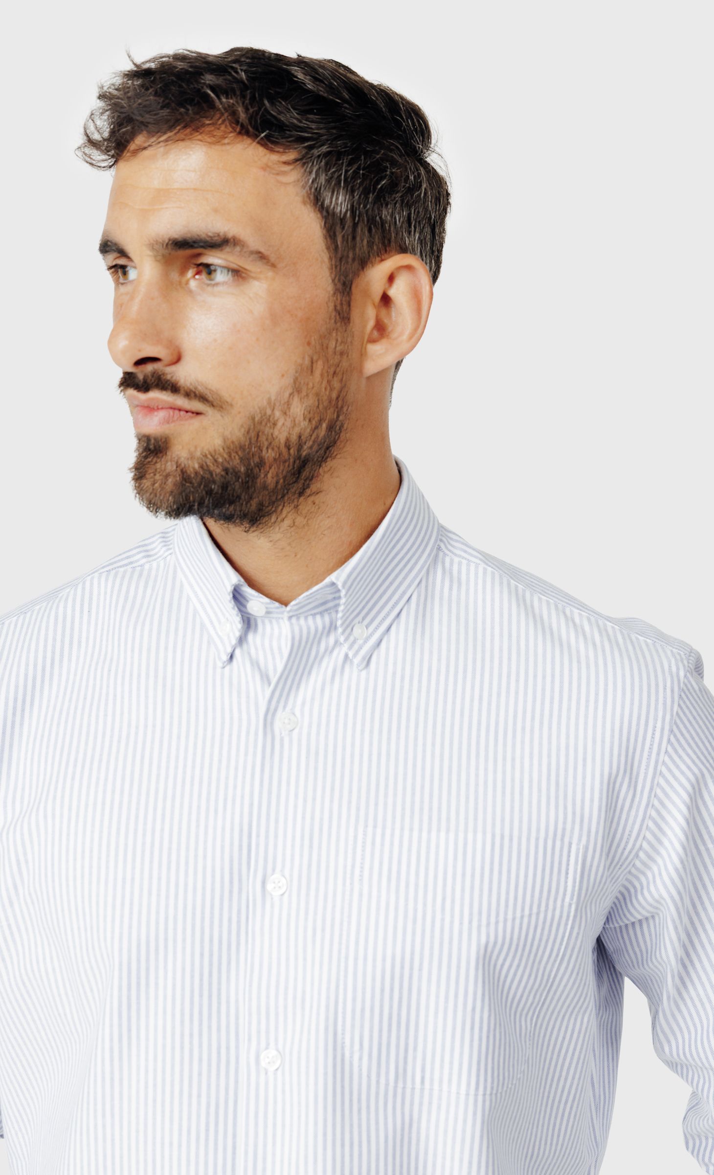Chemise Regular fit en oxford Japonais à rayures, ACROSS