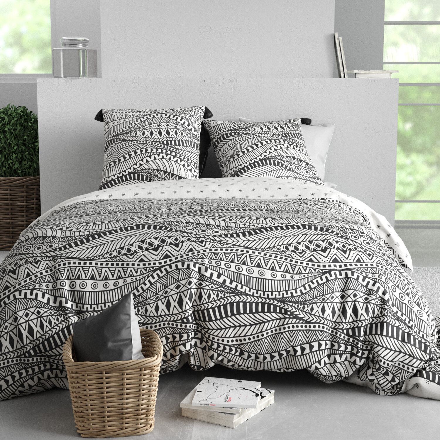 Parure housse de couette en coton, Ohana, C DESIGN HOME TEXTILE