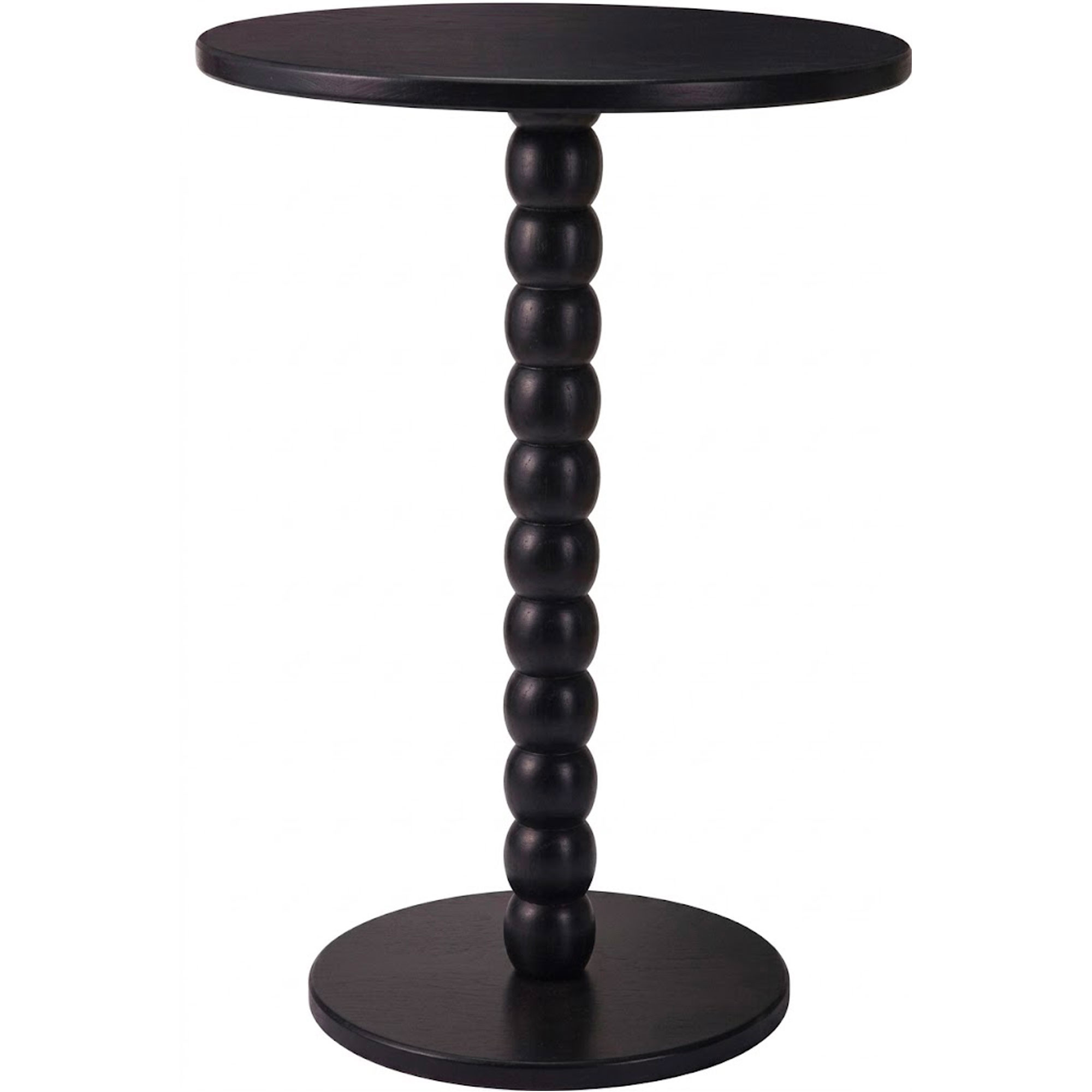 Table d'appoint bout de canapé design en bois noir 35x35x50cm, WADIGA