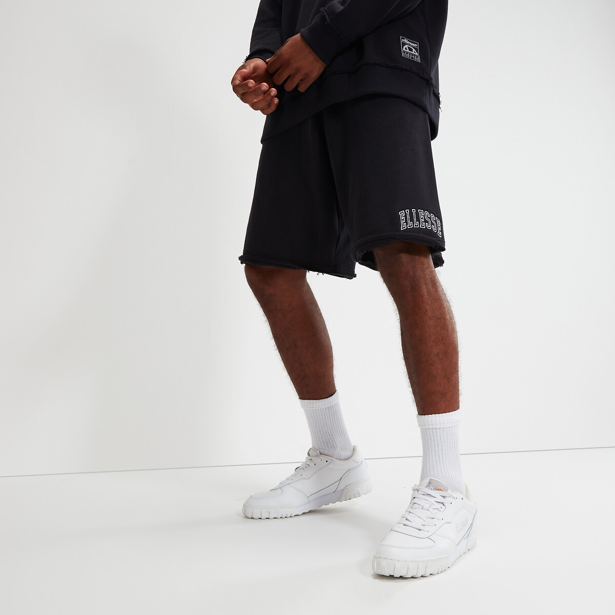 Image of Tems Embroidered Logo Shorts in Cotton Mix