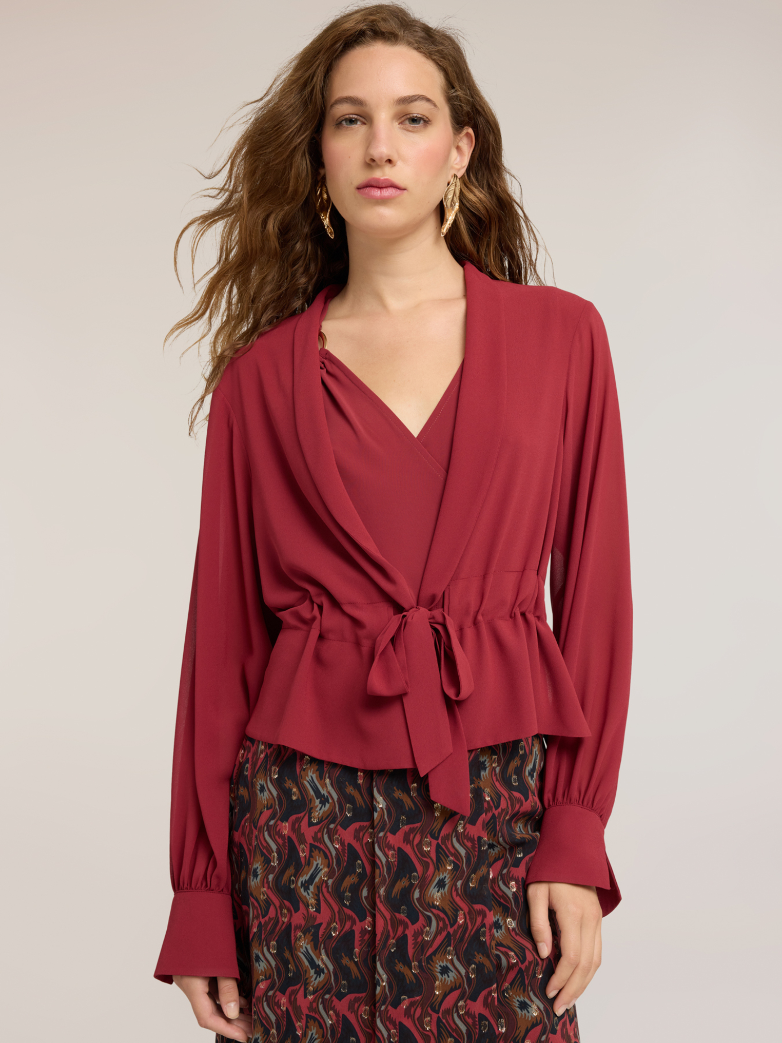 Blouse avec col châle, MOTIVI