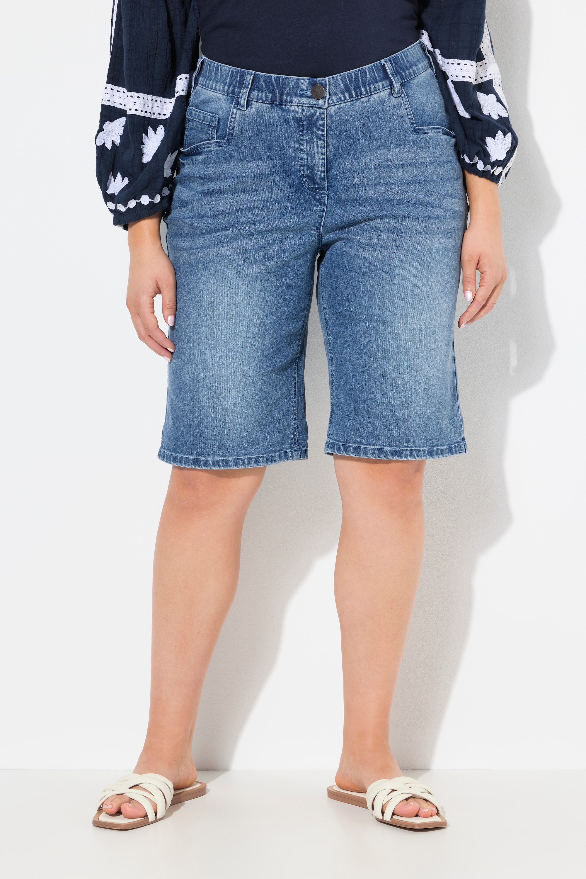 Bermuda boyfriend en jean. Jambe large et, ULLA POPKEN