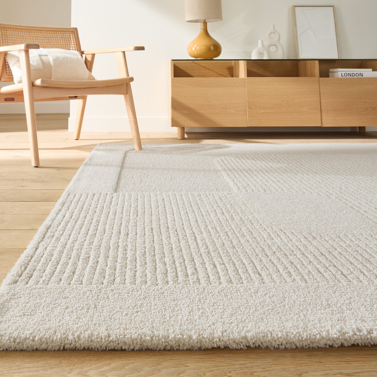 Tapis motif géométrique reliéfé, Lodgo, LA REDOUTE INTERIEURS