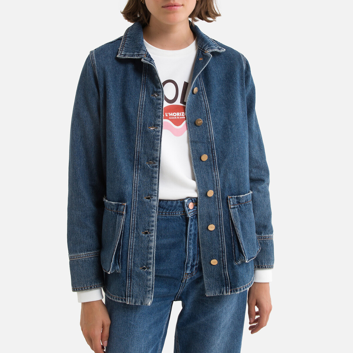 ladies denim barn jacket