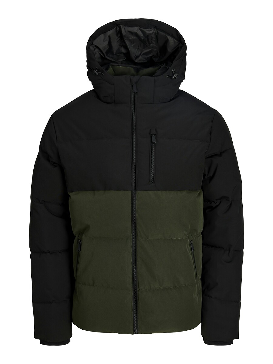 Doudoune courte capuche fixe col montant, plein hiver, JACK & JONES