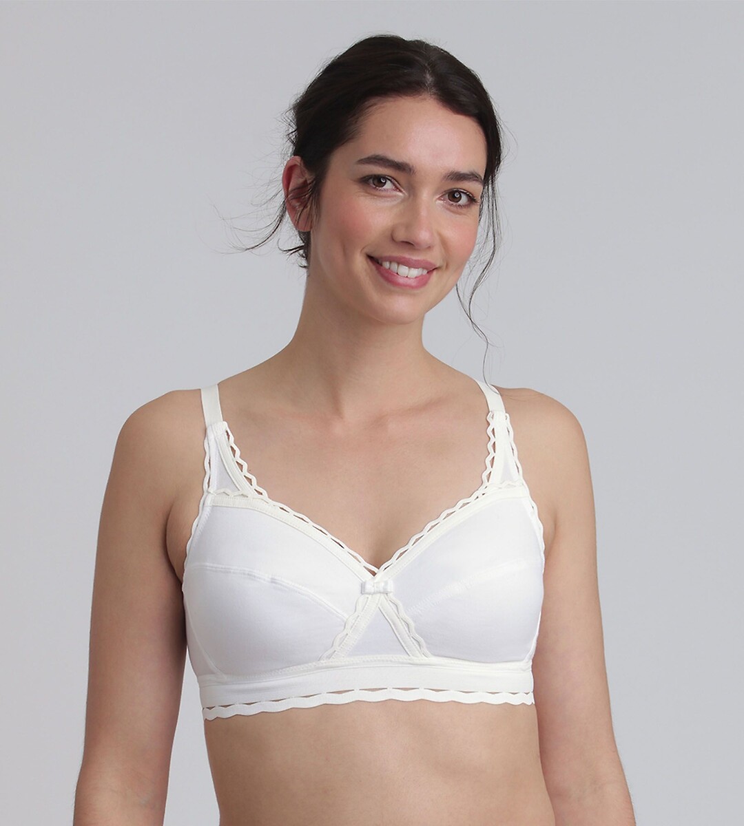 Soutien-gorge Cœur croisé féminin coton bio, PLAYTEX