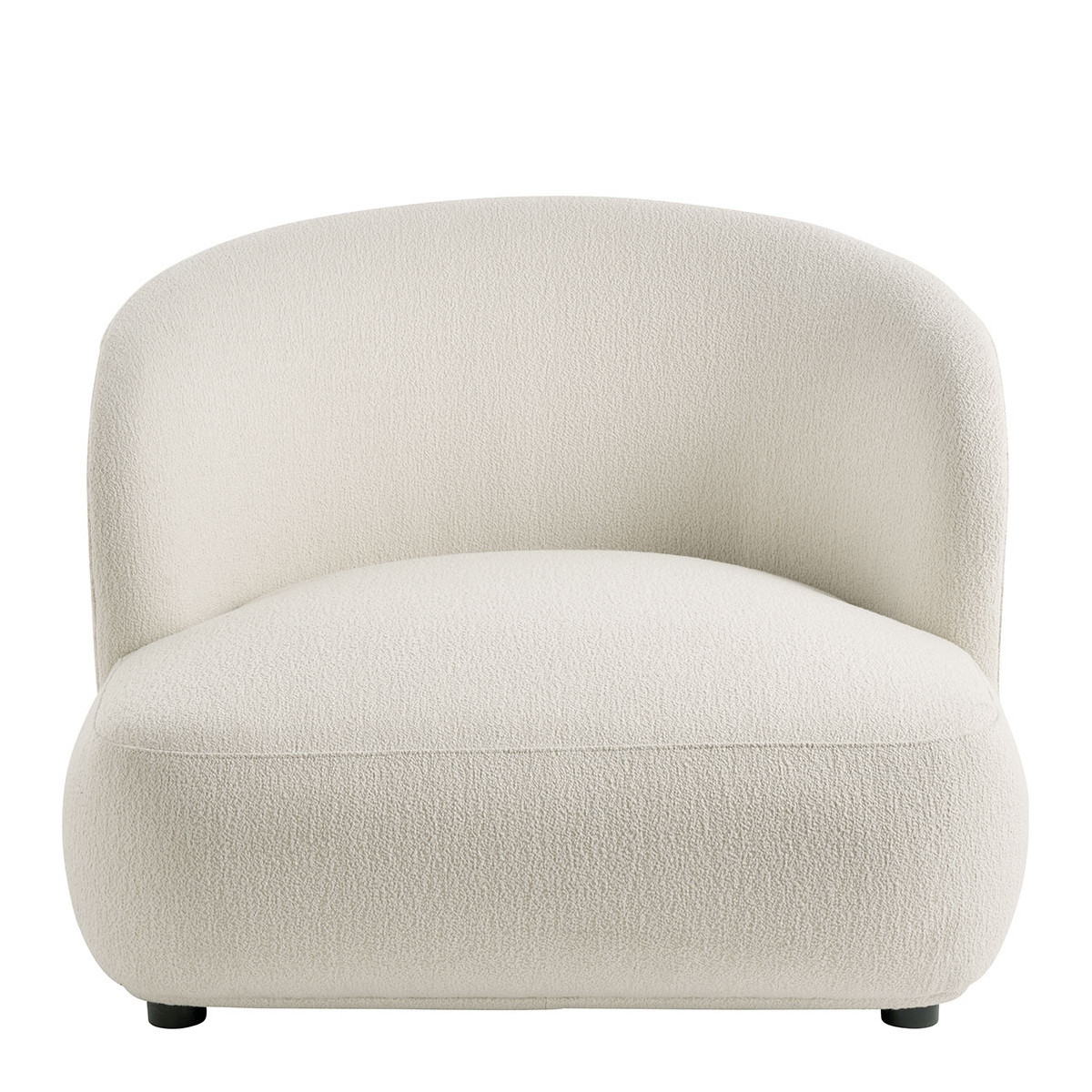 Fauteuil large bouclette, BLANC D’IVOIRE